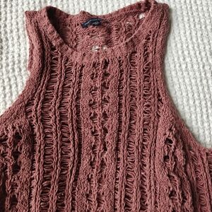 American Eagle Outfitters Textured Knit Tank Top - Mauve